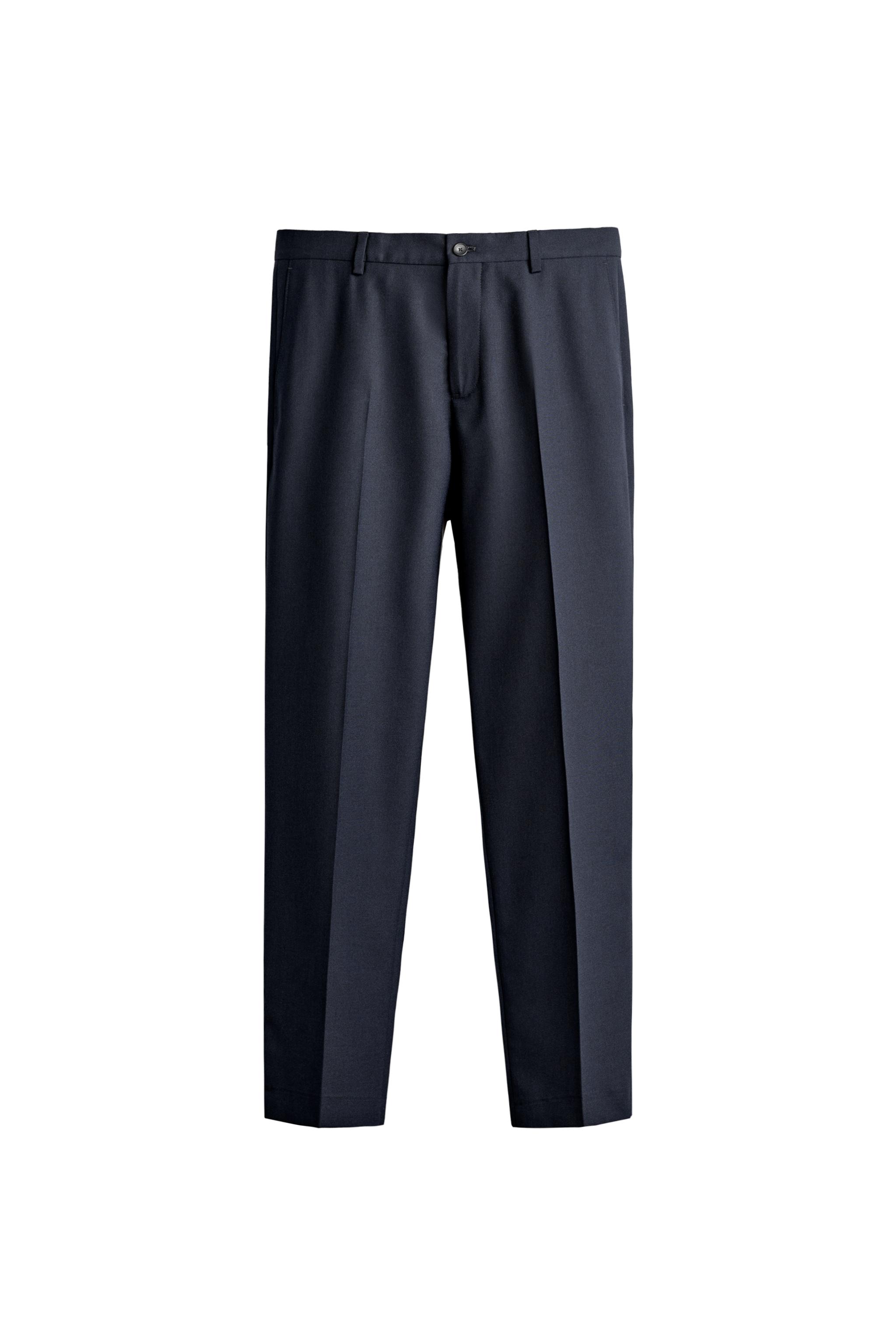 REGULAR FIT WOOL SUIT TROUSERS